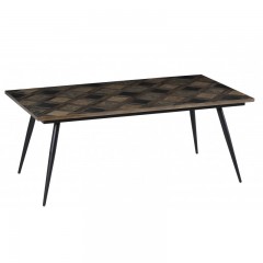 DINING TABLE BROWN TOP CUBE 